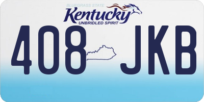 KY license plate 408JKB