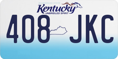 KY license plate 408JKC