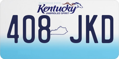 KY license plate 408JKD