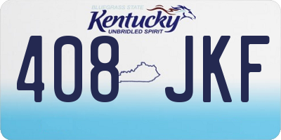 KY license plate 408JKF