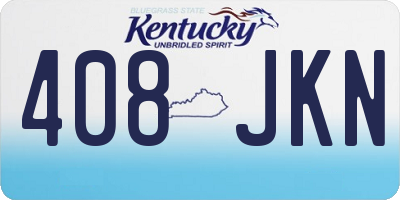 KY license plate 408JKN