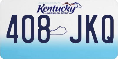 KY license plate 408JKQ