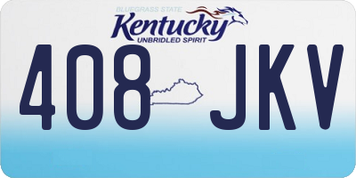 KY license plate 408JKV