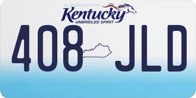 KY license plate 408JLD