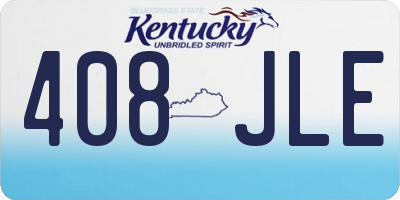 KY license plate 408JLE