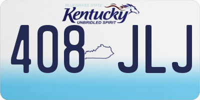 KY license plate 408JLJ