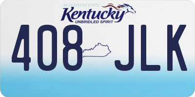 KY license plate 408JLK