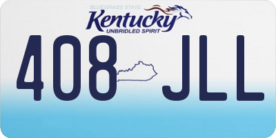 KY license plate 408JLL