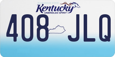 KY license plate 408JLQ