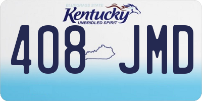 KY license plate 408JMD