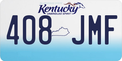 KY license plate 408JMF