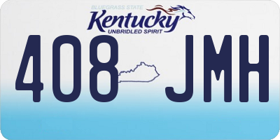 KY license plate 408JMH