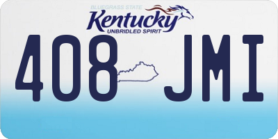 KY license plate 408JMI