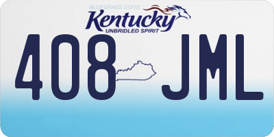 KY license plate 408JML