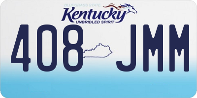 KY license plate 408JMM