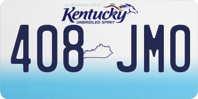 KY license plate 408JMO