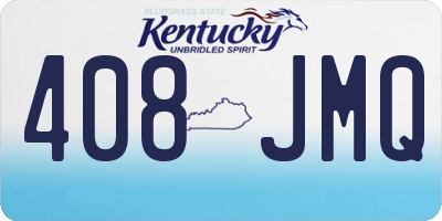 KY license plate 408JMQ