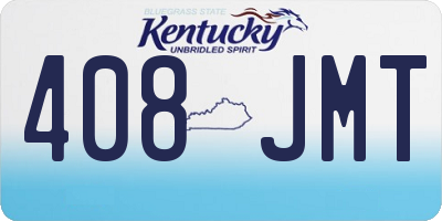 KY license plate 408JMT