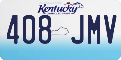 KY license plate 408JMV