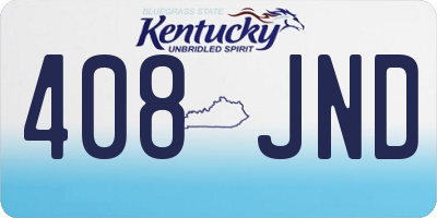 KY license plate 408JND
