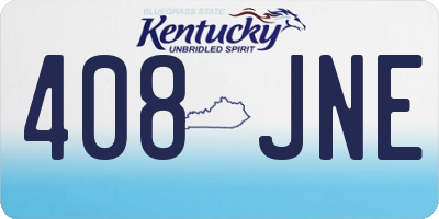KY license plate 408JNE