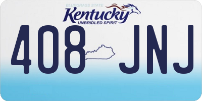 KY license plate 408JNJ