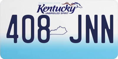 KY license plate 408JNN