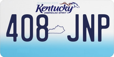 KY license plate 408JNP