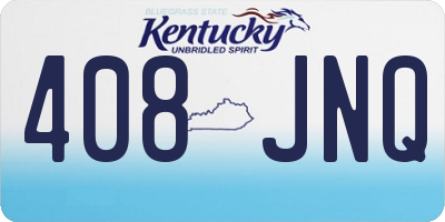 KY license plate 408JNQ