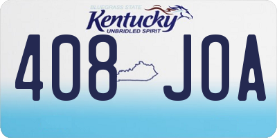 KY license plate 408JOA