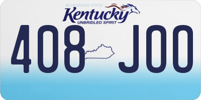 KY license plate 408JOO
