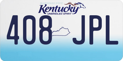 KY license plate 408JPL