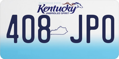 KY license plate 408JPO