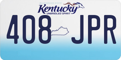 KY license plate 408JPR