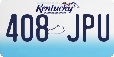 KY license plate 408JPU
