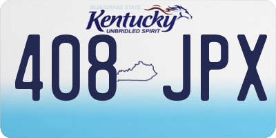 KY license plate 408JPX