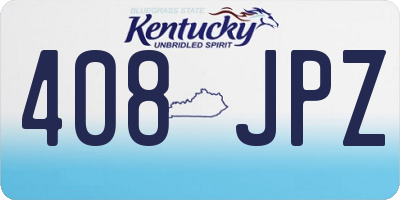 KY license plate 408JPZ