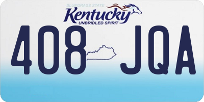 KY license plate 408JQA
