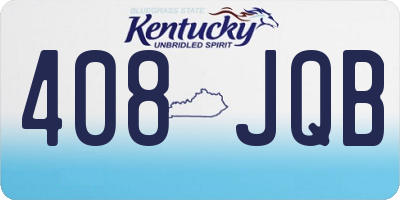 KY license plate 408JQB