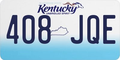 KY license plate 408JQE