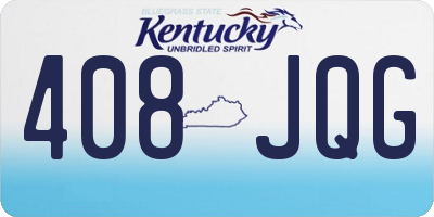 KY license plate 408JQG