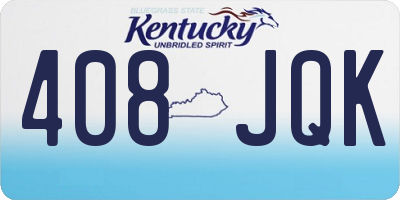 KY license plate 408JQK