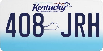 KY license plate 408JRH