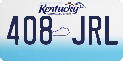 KY license plate 408JRL