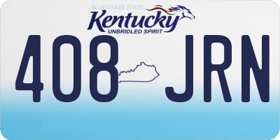 KY license plate 408JRN