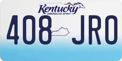 KY license plate 408JRO