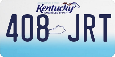 KY license plate 408JRT