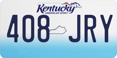KY license plate 408JRY