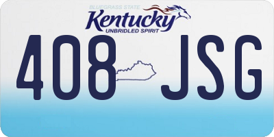 KY license plate 408JSG