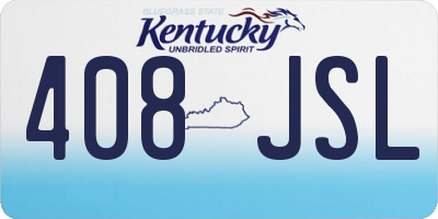KY license plate 408JSL